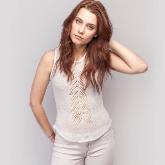 Anna Kari Eyelet Tank in Black - Picture 3 of 4